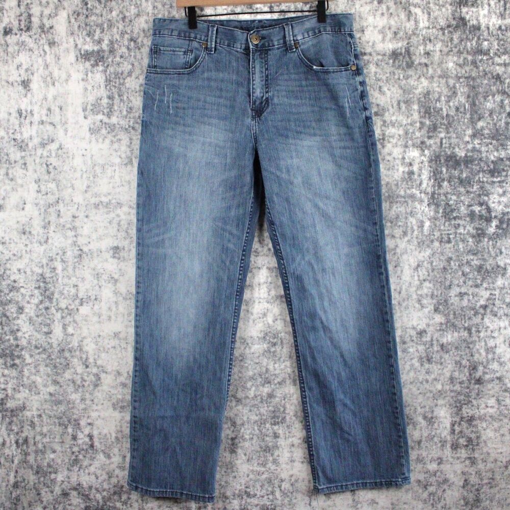Cody James Jeans Mens Size 34 x 32 Blue Denim Straight Leg Western Cowboy Rodeo - Picture 1 of 8